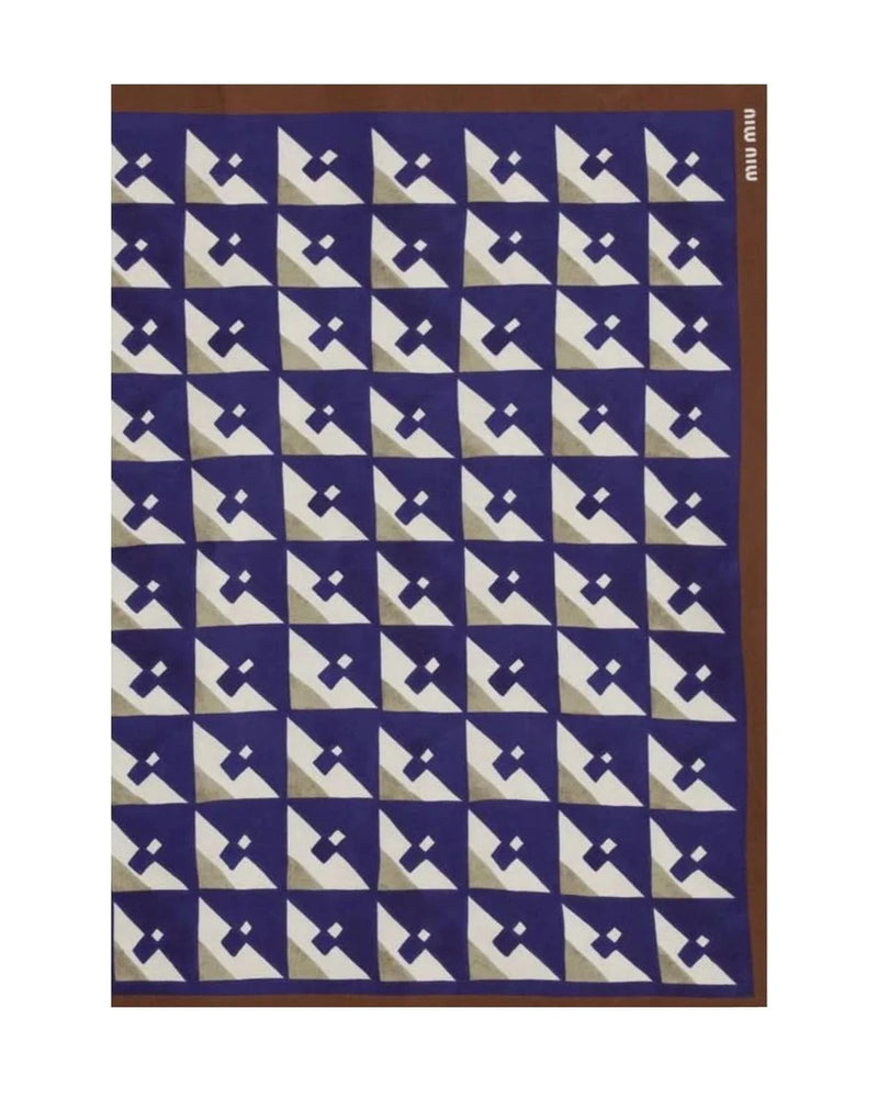 Miu Miu Scarves & Shawl in blue, Silk — view 3