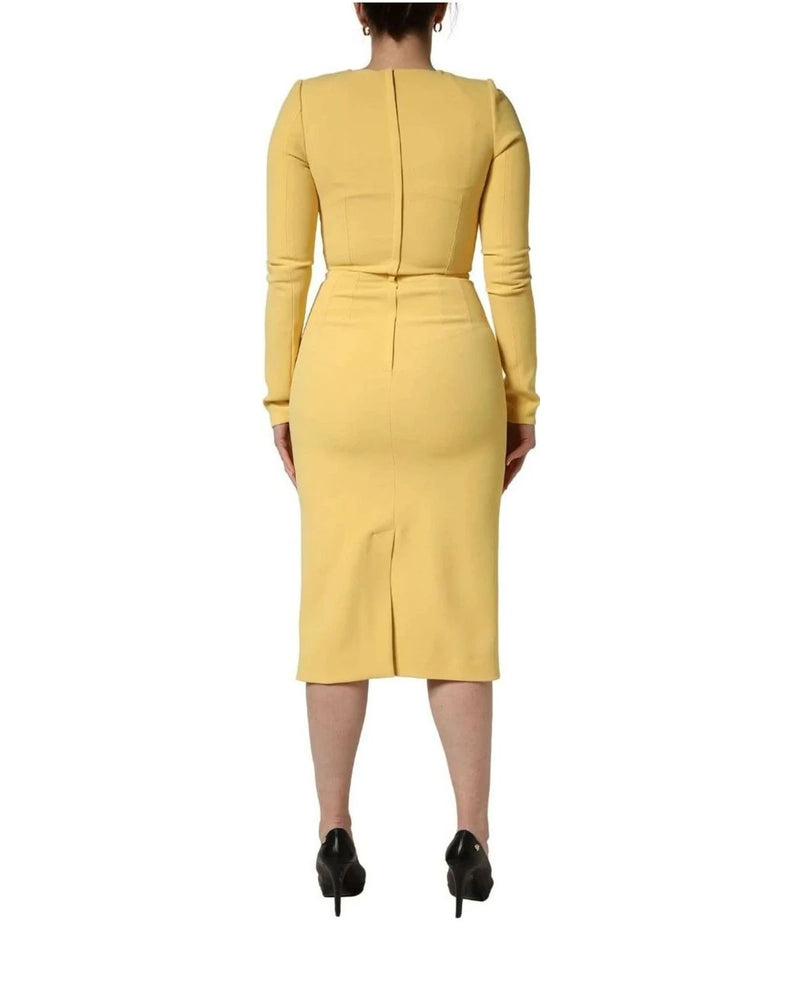 Dolce & Gabbana Dresse in yellow, Cotton — view 4