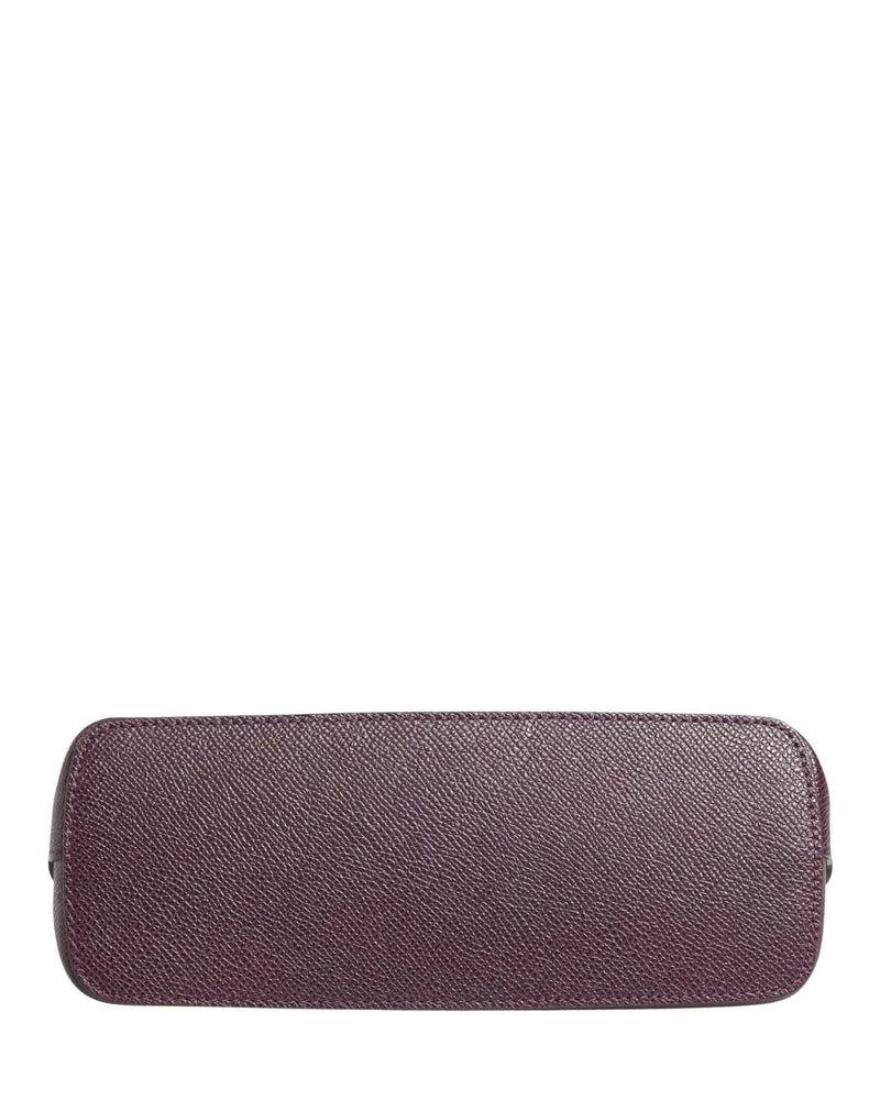 Dolce & Gabbana Purple Leather Dark Dg Logo Zip Around Hand Purse Wallet Glam Steals