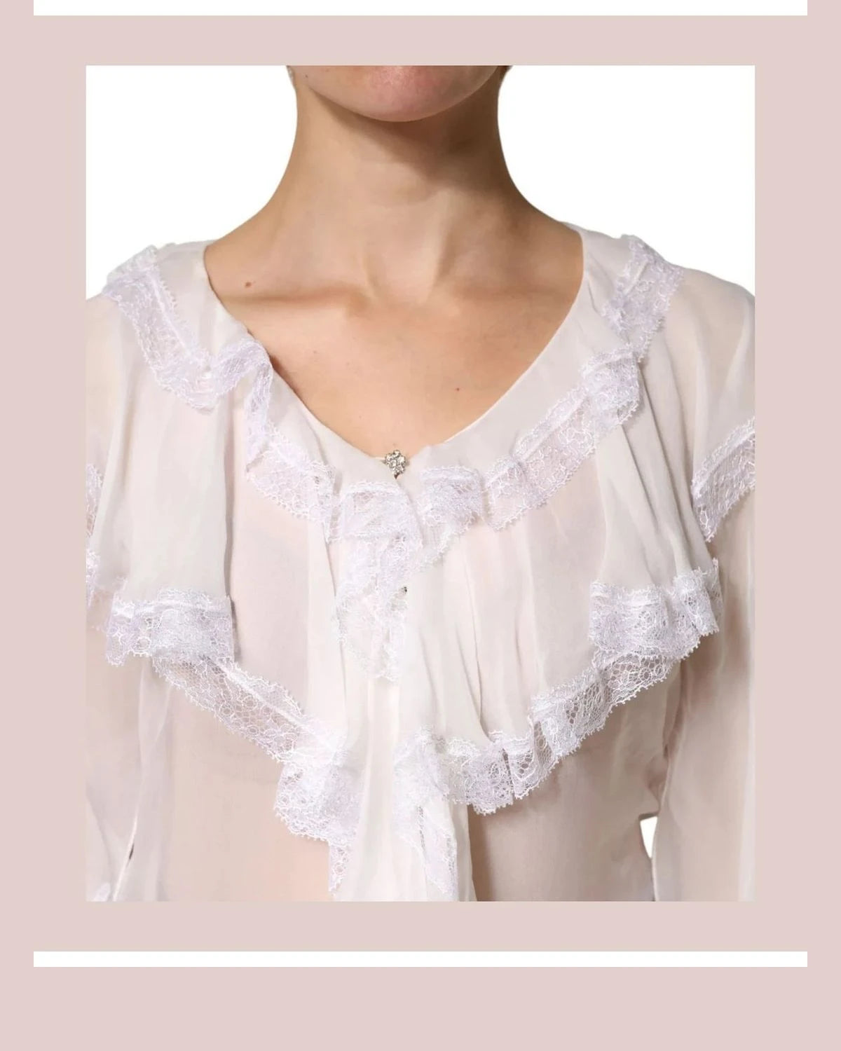 Dolce & Gabbana Blouse in white, Nylon — view 5