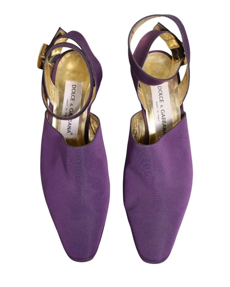 Dolce & Gabbana Purple Suede Sandals Shoes Glam Steals