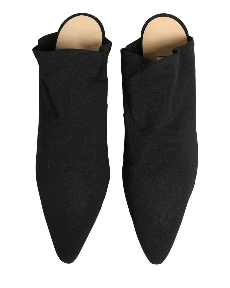 Dolce & Gabbana Black Suede Heel Mule Shoes Glam Steals