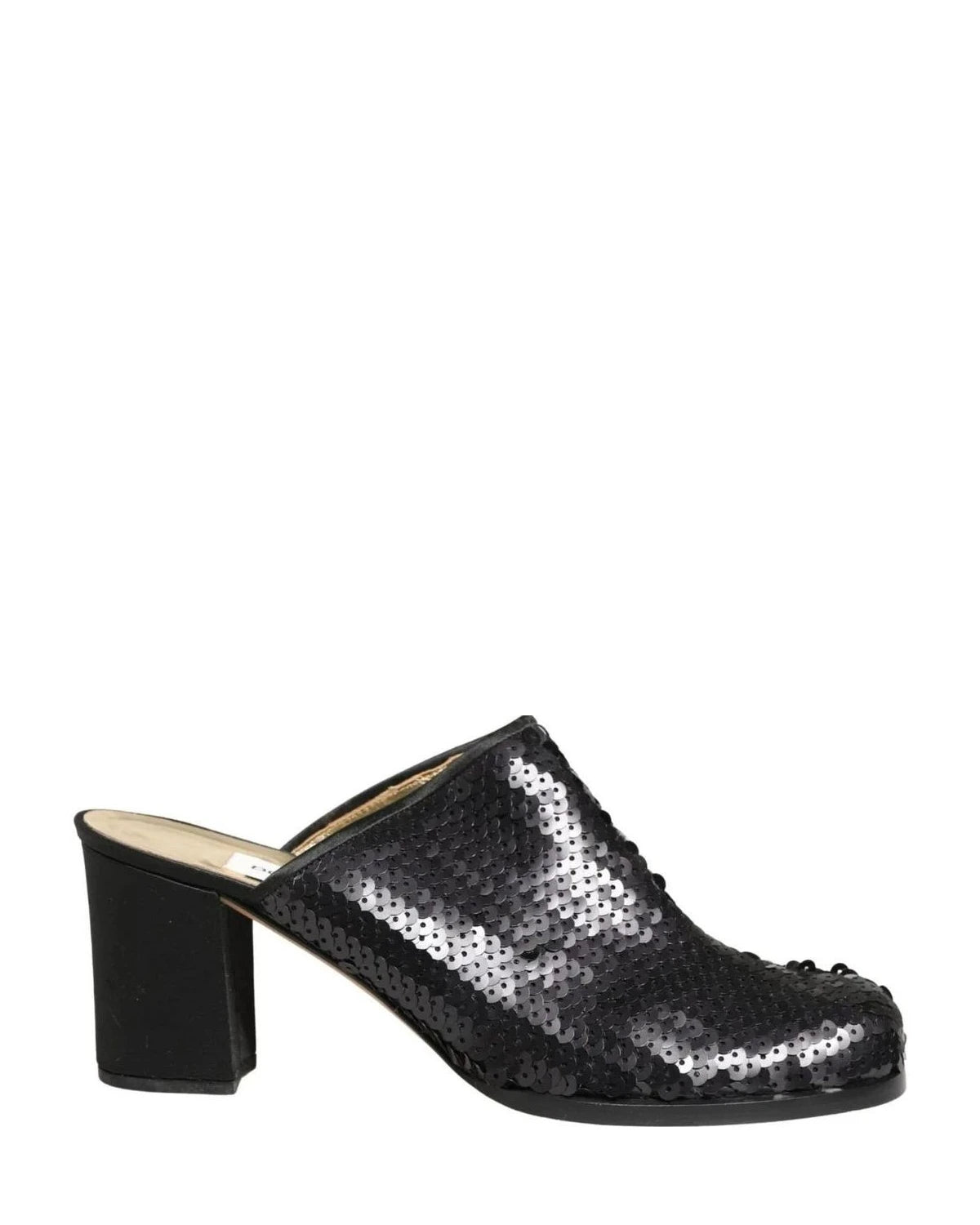 Dolce & Gabbana Black Sequined Mules Shoes Glam Steals