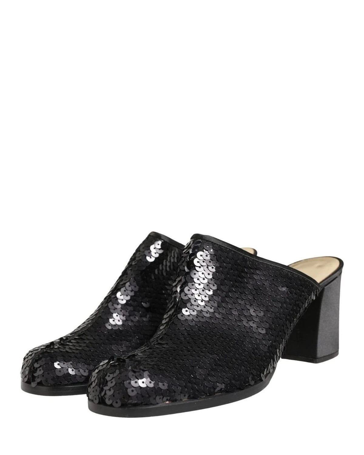 Dolce & Gabbana Black Sequined Mules Shoes Glam Steals