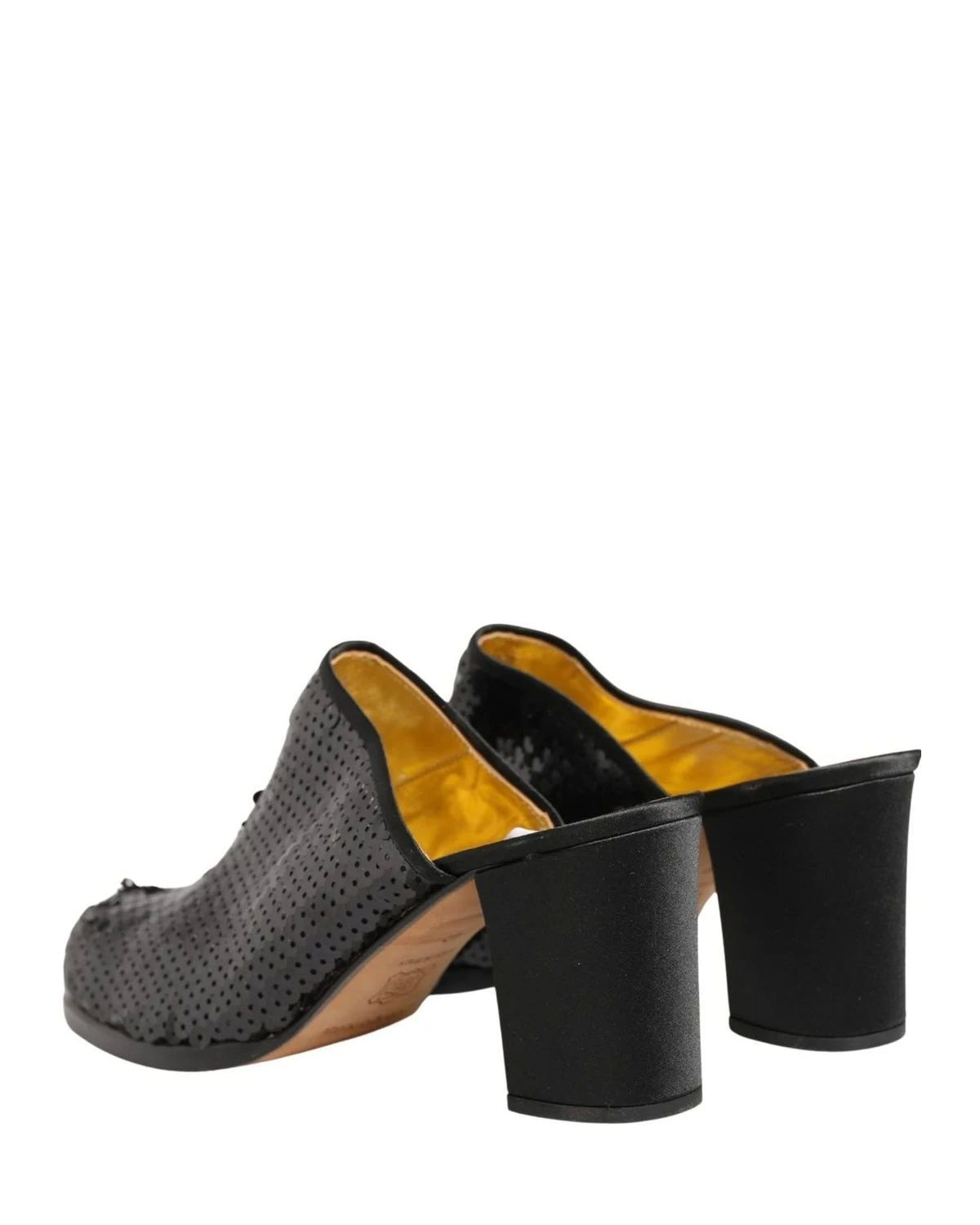 Dolce & Gabbana Black Sequined Mules Shoes Glam Steals