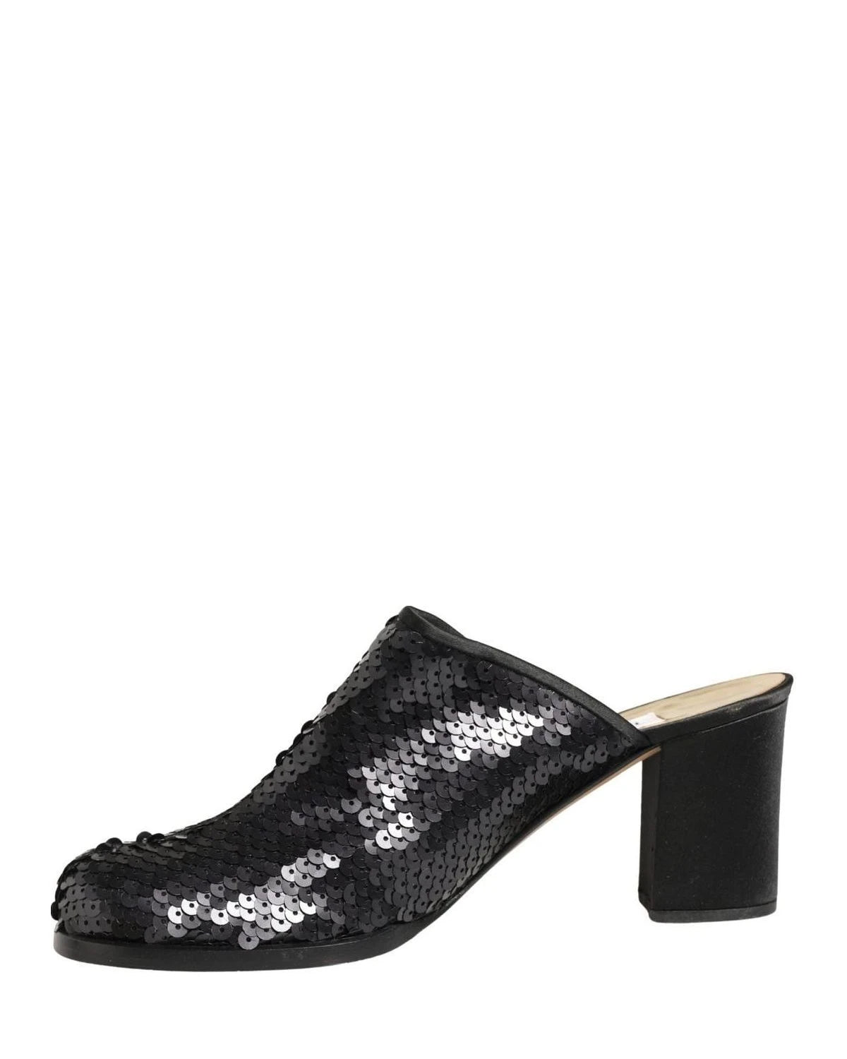 Dolce & Gabbana Black Sequined Mules Shoes Glam Steals