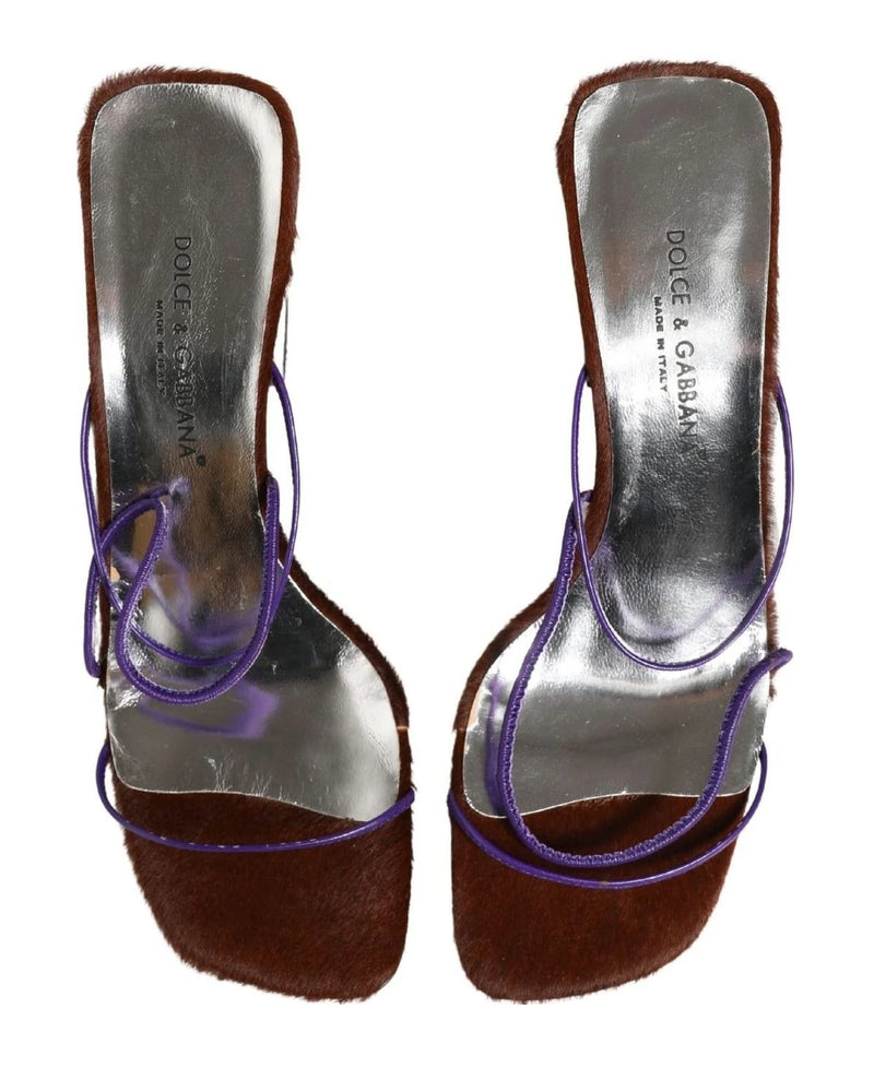 Dolce & Gabbana Silver Block Heels Glam Steals