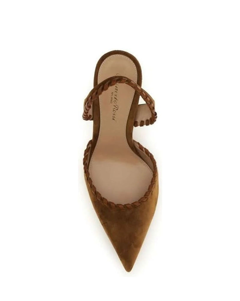 Gianvito Rossi Brown Calf Leather Bos Taurus Pumps Glam Steals