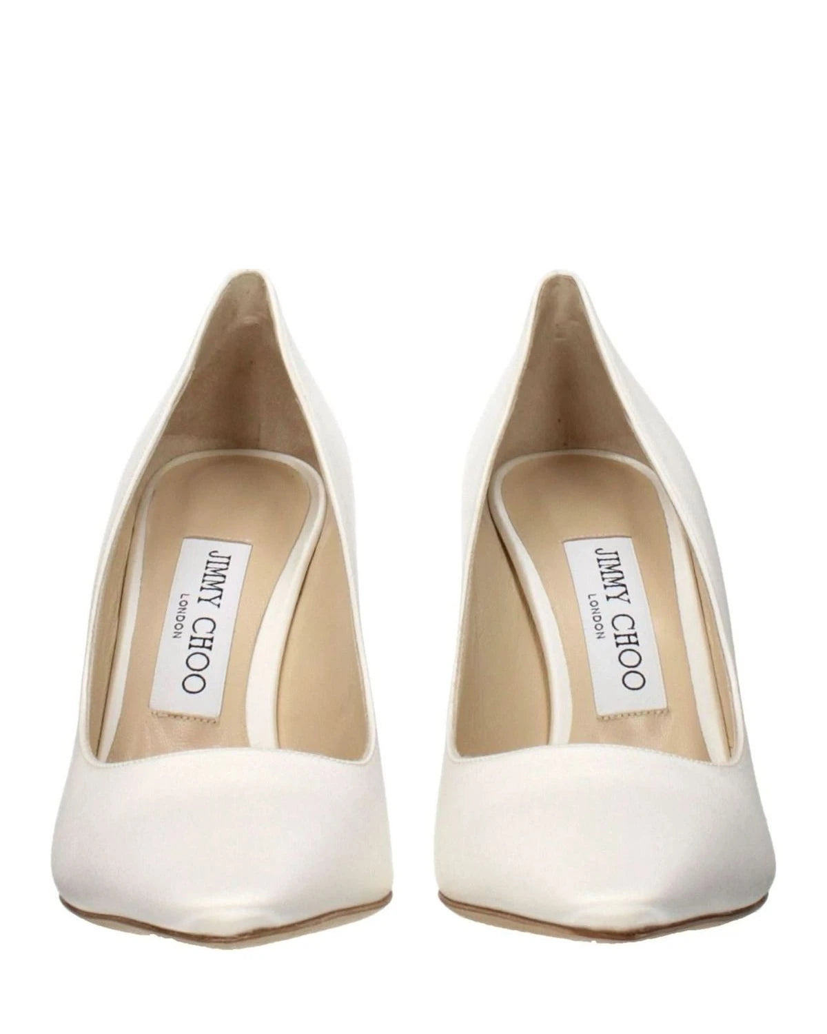 Jimmy Choo Beige Satin Platform Pumps Glam Steals
