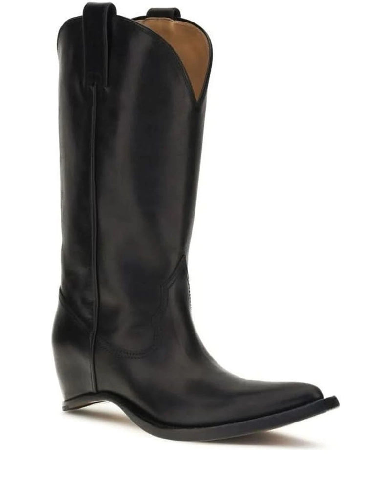Maison Margiela Black Leather Calf Bos Taurus Boots Glam Steals