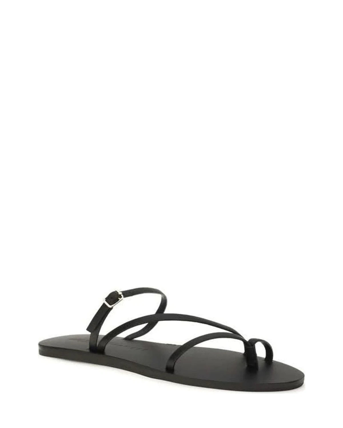 Manebi Black Flat Sandals Glam Steals