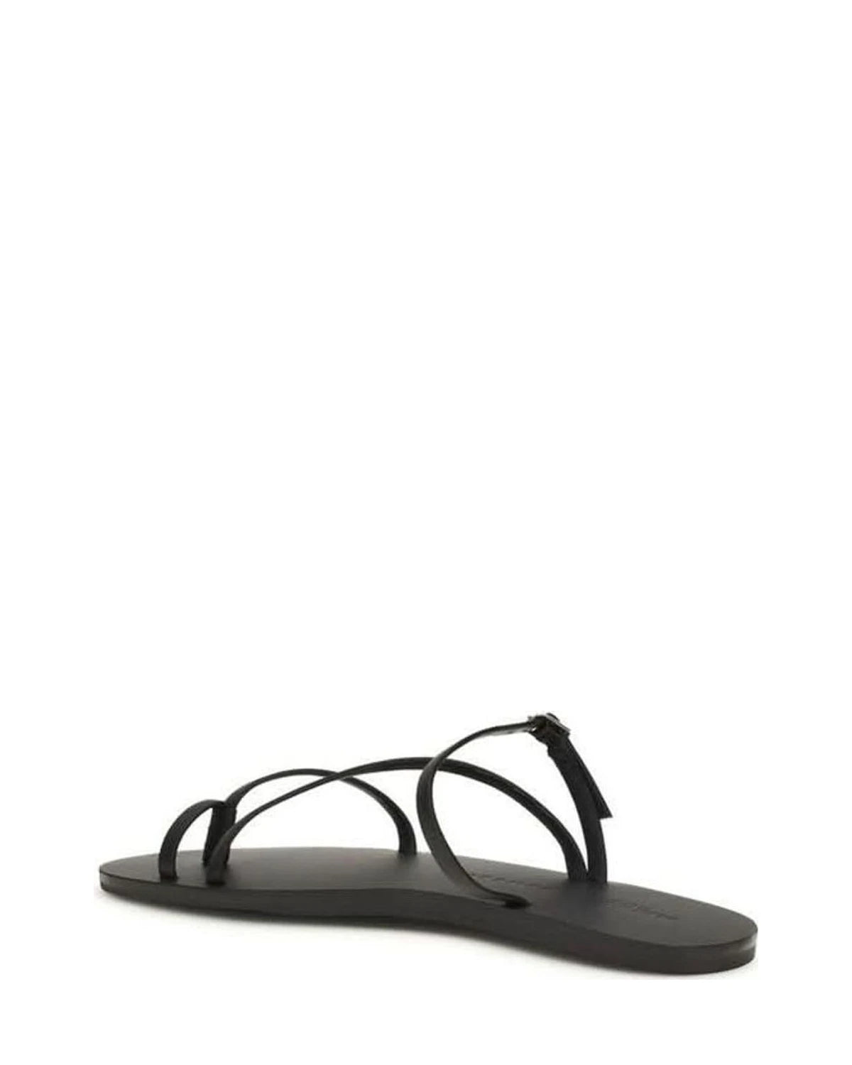 Manebi Black Flat Sandals Glam Steals