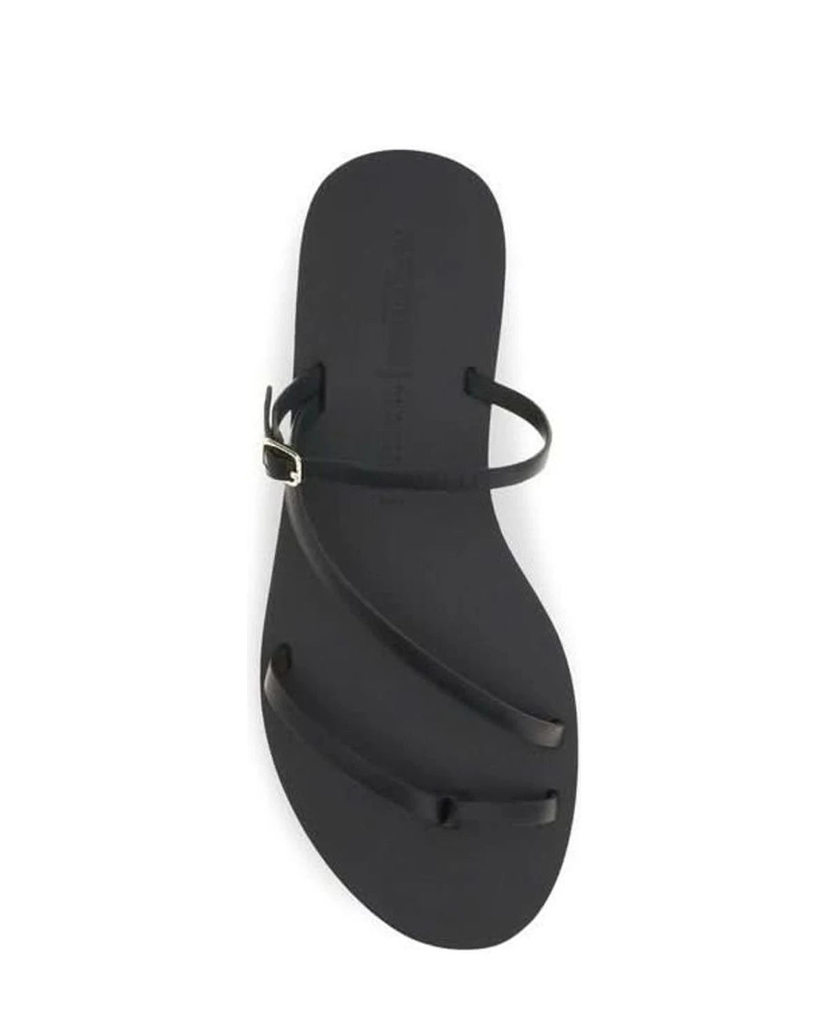Manebi Black Flat Sandals Glam Steals
