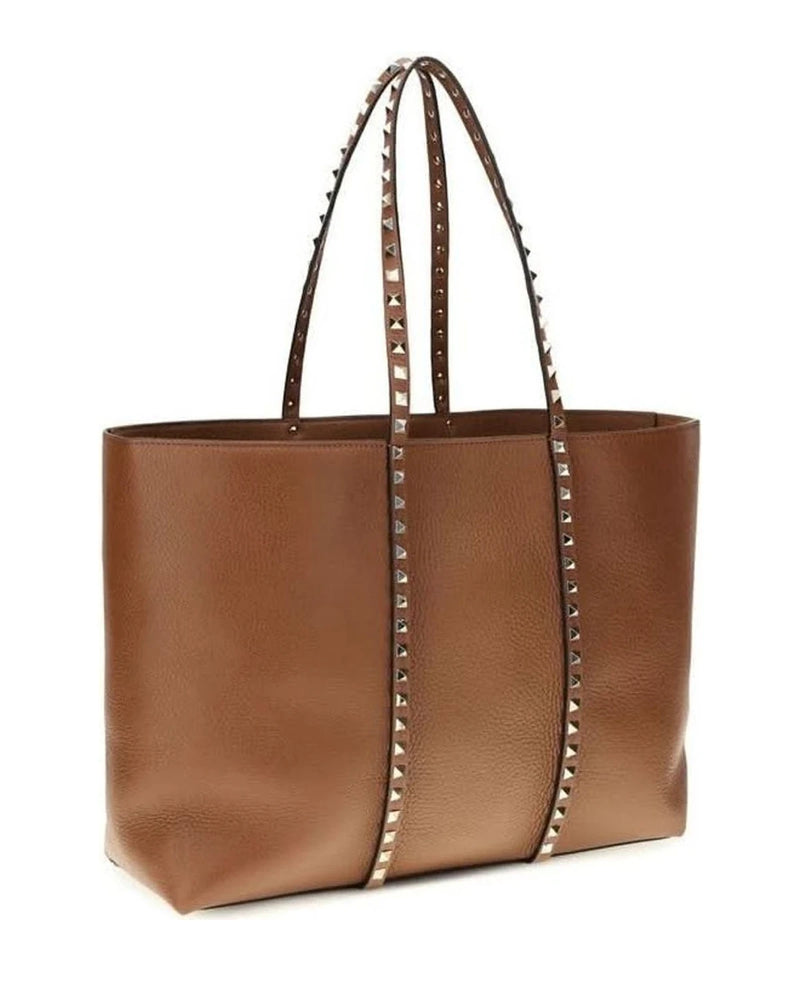 Valentino Garavani Brown Calf Leather Bos Taurus Shoulder Bag 