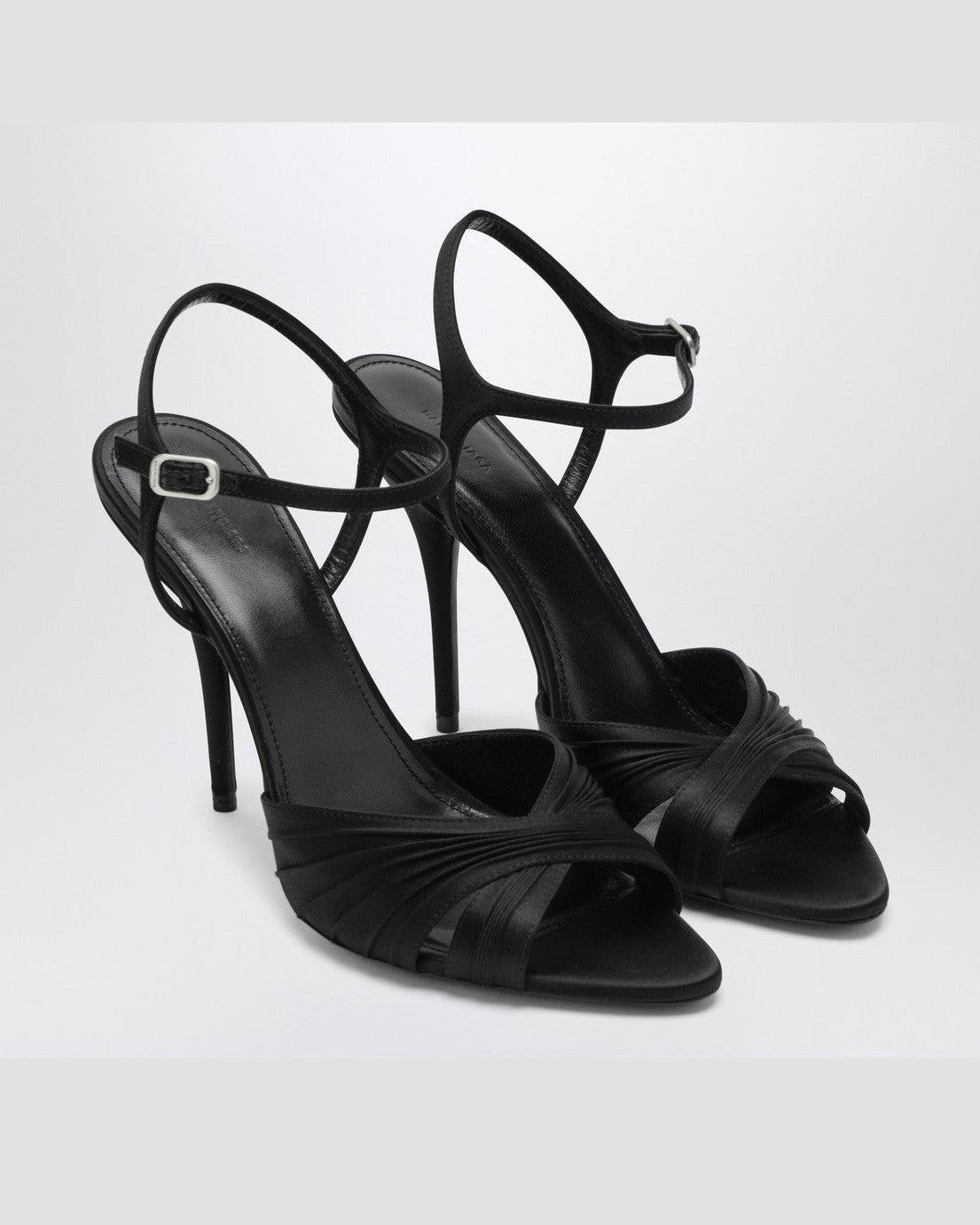 Balenciaga Black Dynastie satin sandals Glam Steals