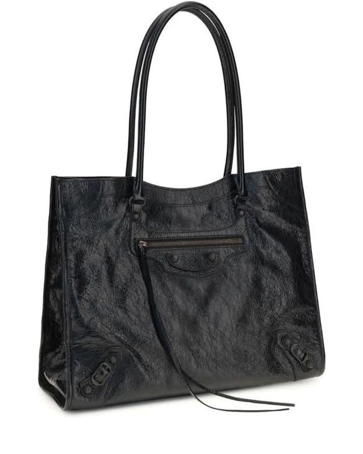 Balenciaga Black Lamb Ovis Aries Shoulder Bag Glam Steals