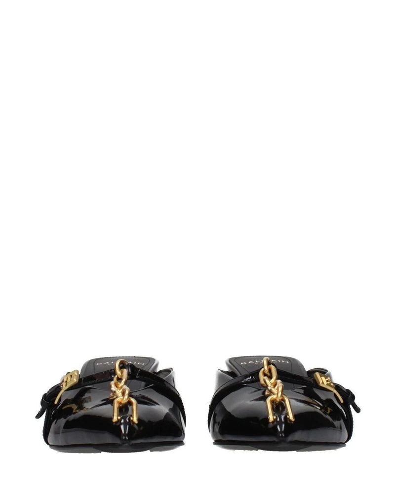 Balmain Black Leather Platform Sandals Glam Steals