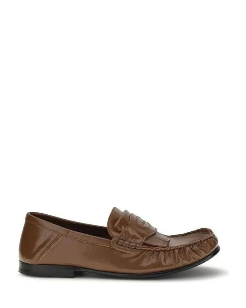 Brown Lamb Ovis Aries Aries Slip-On Loafers Glam Steals