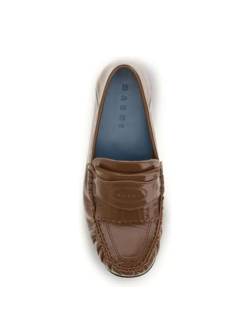 Brown Lamb Ovis Aries Aries Slip-On Loafers Glam Steals