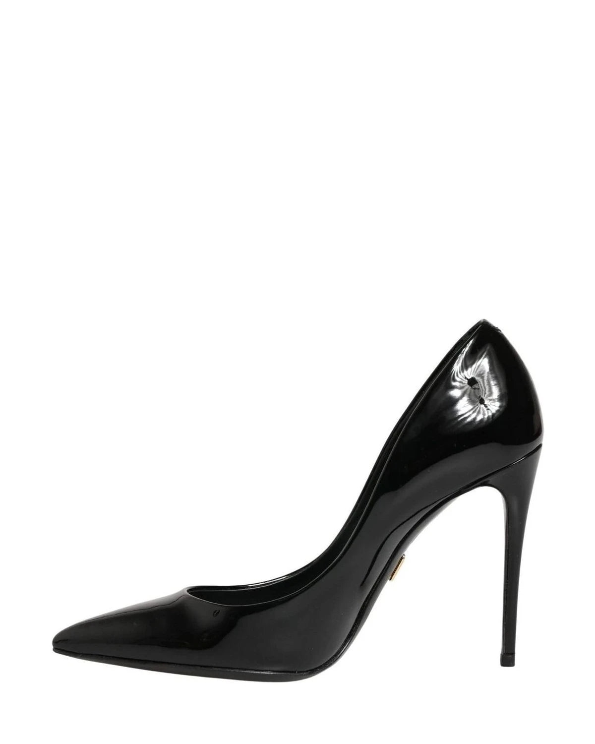 Dolce & Gabbana Black Leather Calf Stiletto Heels 
