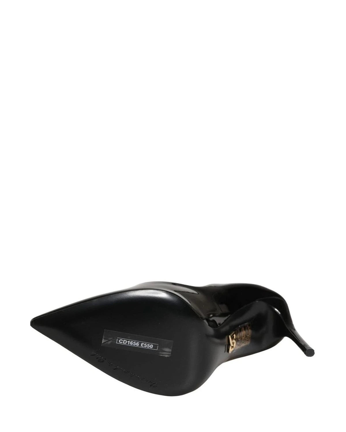 Dolce & Gabbana Black Leather Calf Stiletto Heels 