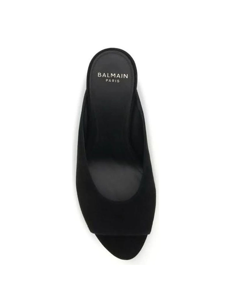 Balmain Black Mules Glam Steals