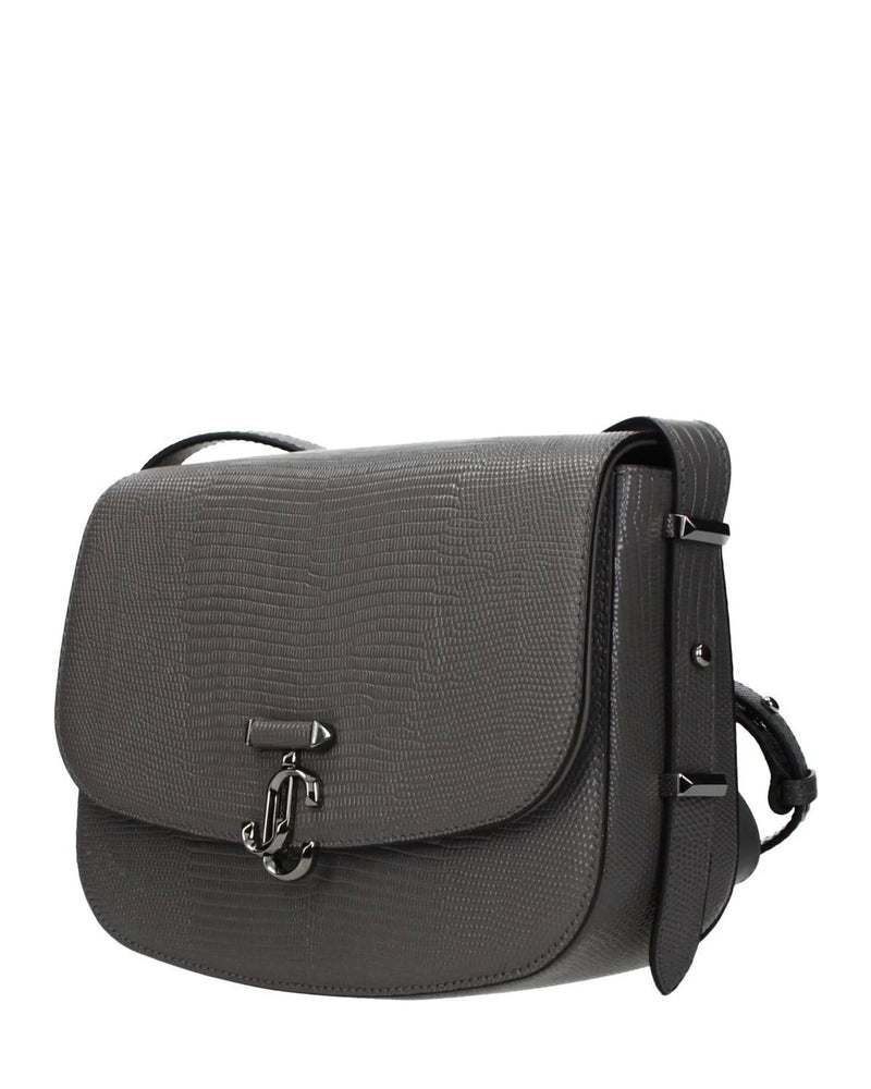 Jimmy Choo Gray Leather Crossbody Bag Glam Steals