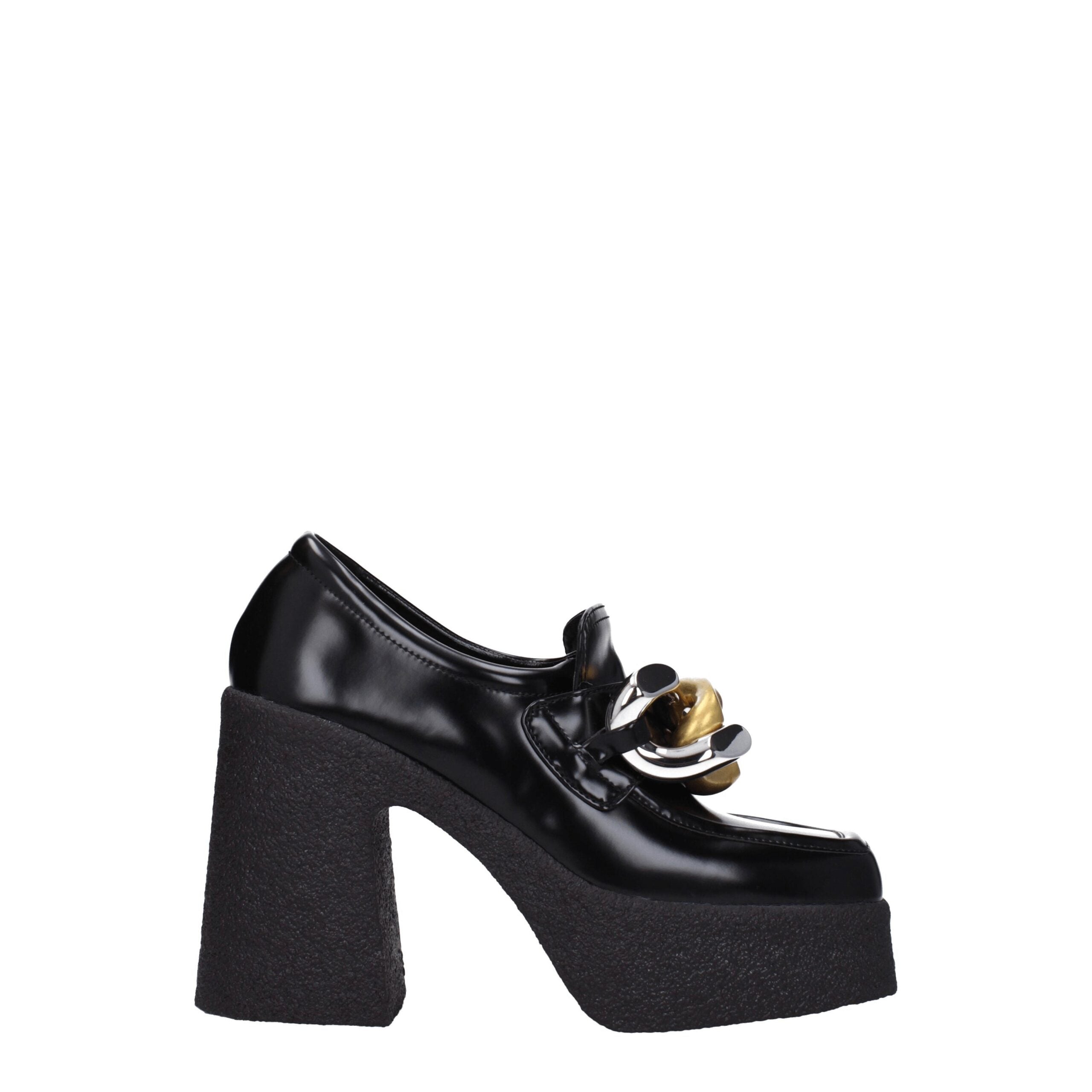 Stella Mccartney Black Leather Platform Loafers
