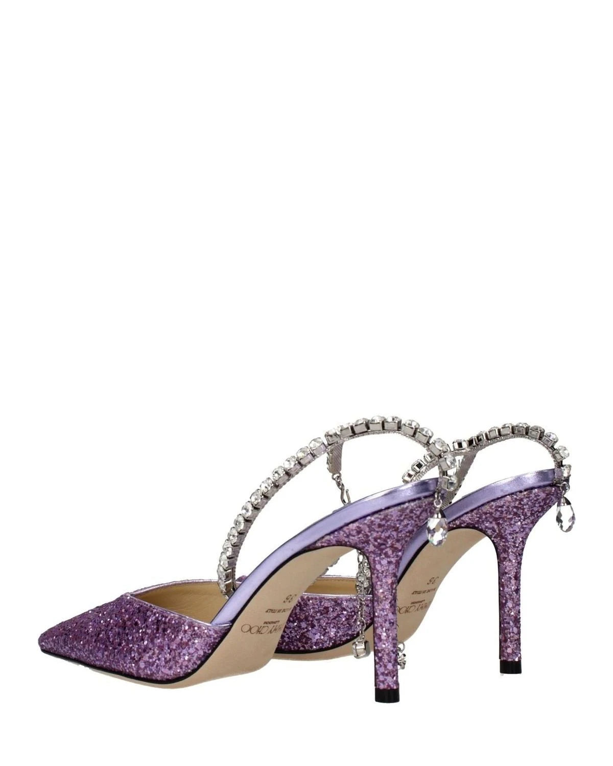 Jimmy Choo Purple Plastic Stiletto Heel Glam Steals