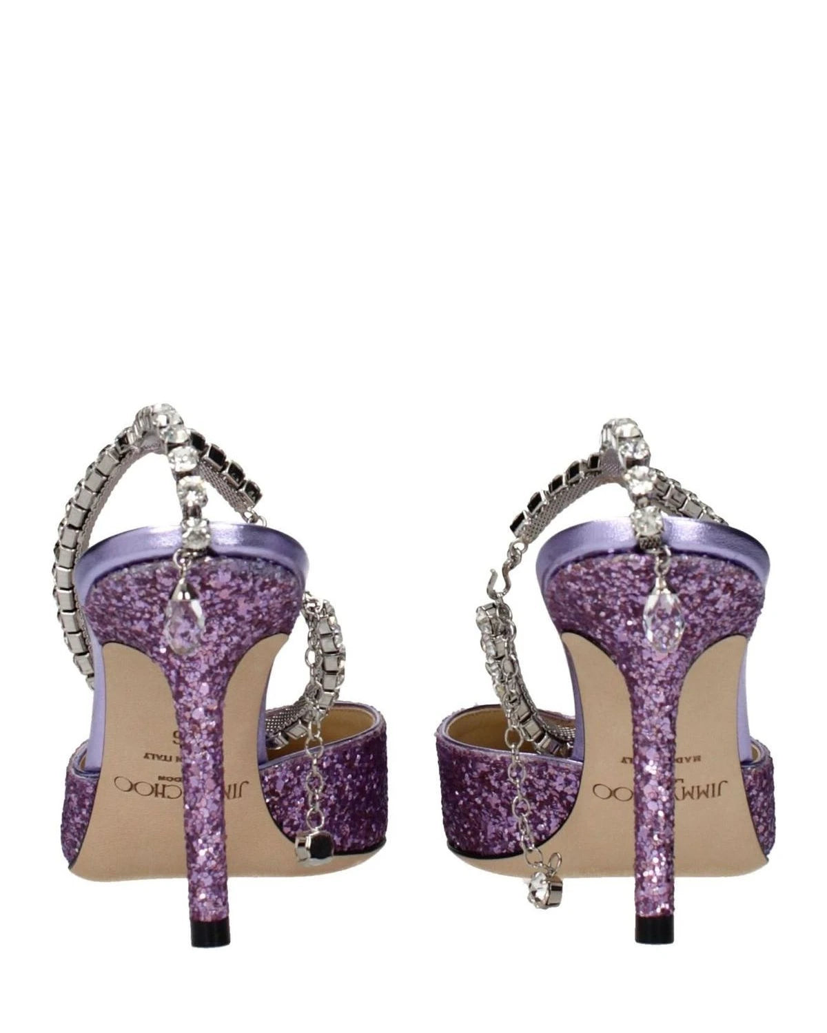 Jimmy Choo Purple Plastic Stiletto Heel Glam Steals