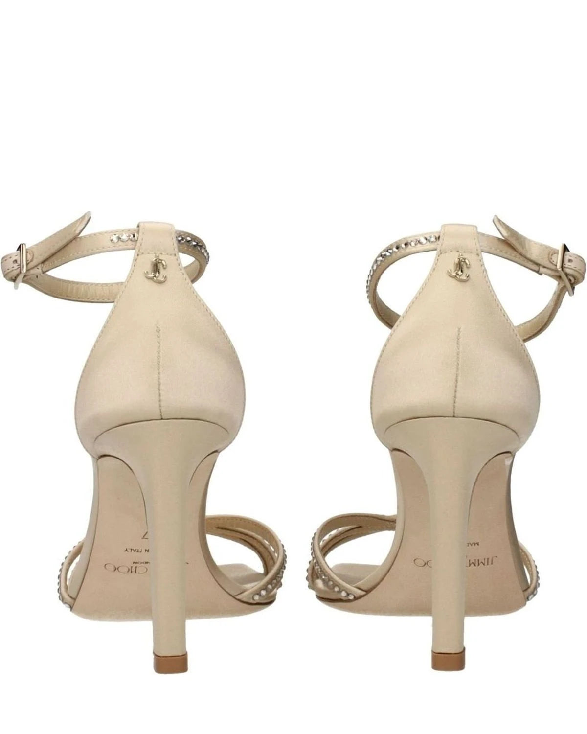Jimmy Choo Beige Satin Stiletto Heel Glam Steals