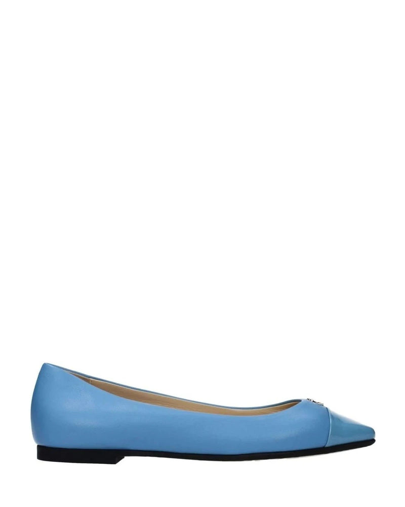 Jimmy Choo Light Blue Leather Ballet Flats Glam Steals