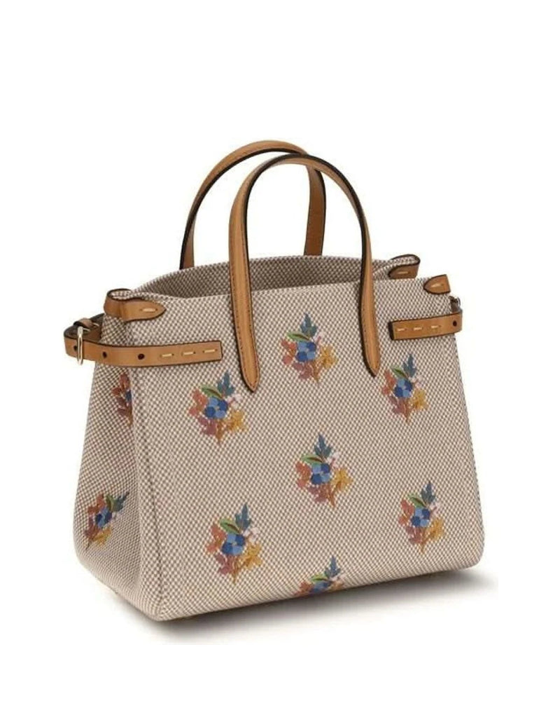 Valentino Garavani Floral Beige Satchel Bag 
