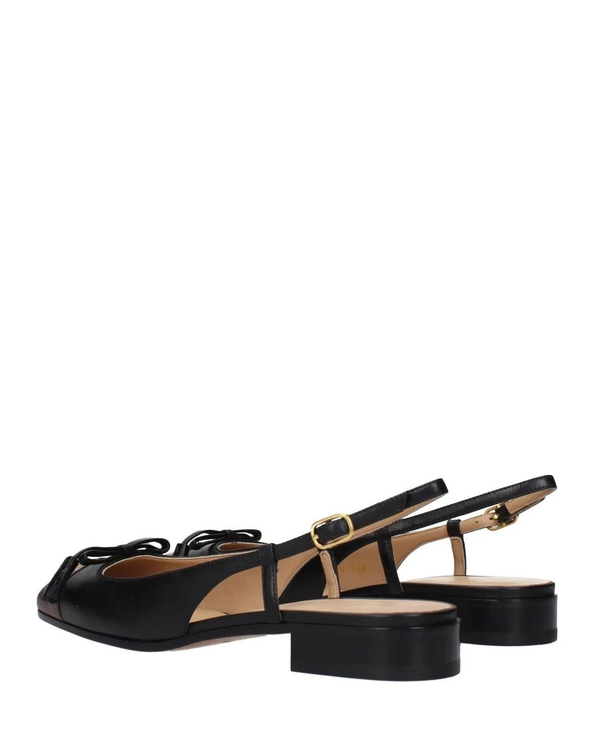 Valentino Garavani Black Leather Ballet Flats Glam Steals