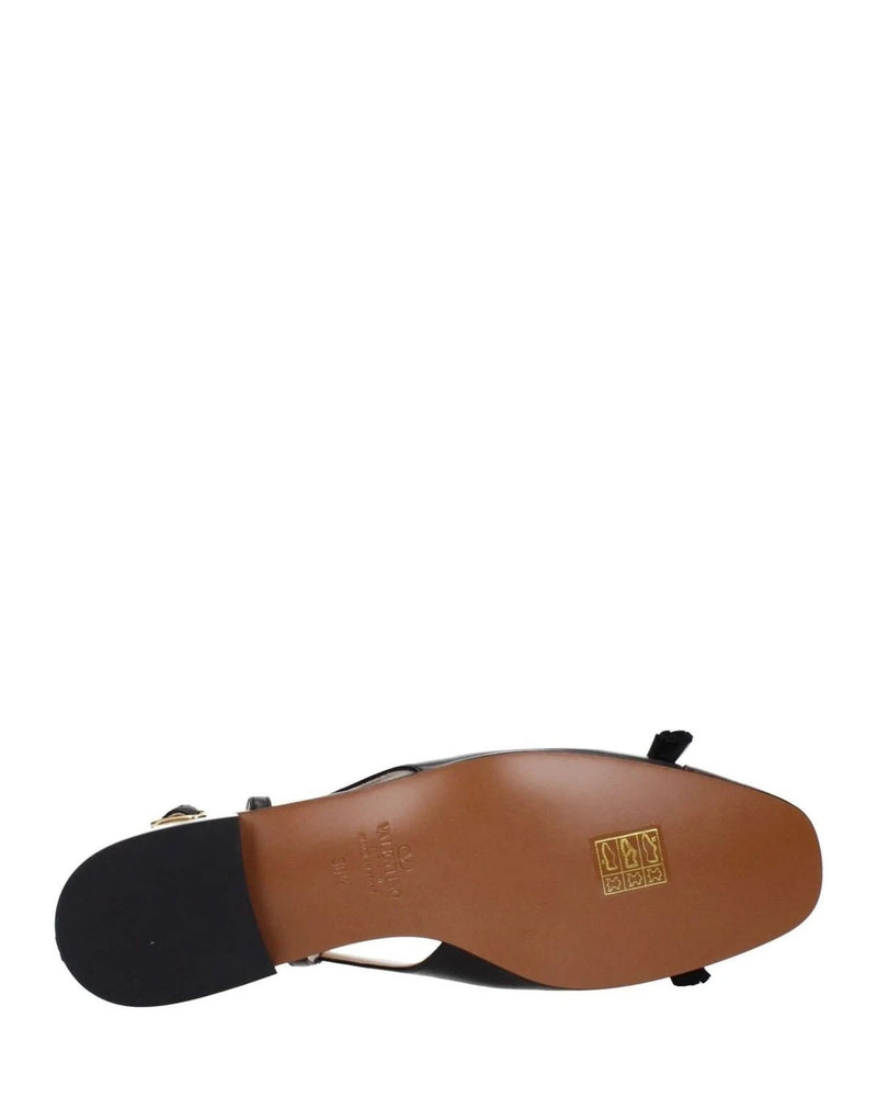 Valentino Garavani Black Leather Ballet Flats Glam Steals