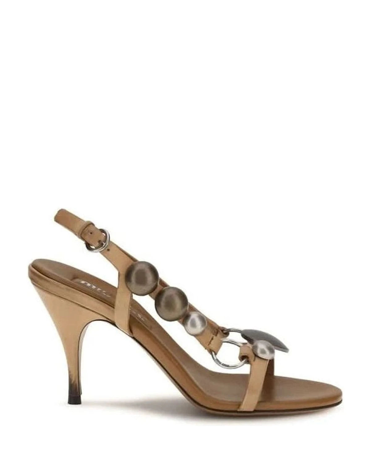 Miu Miu Brown  Stiletto Heel Sandals