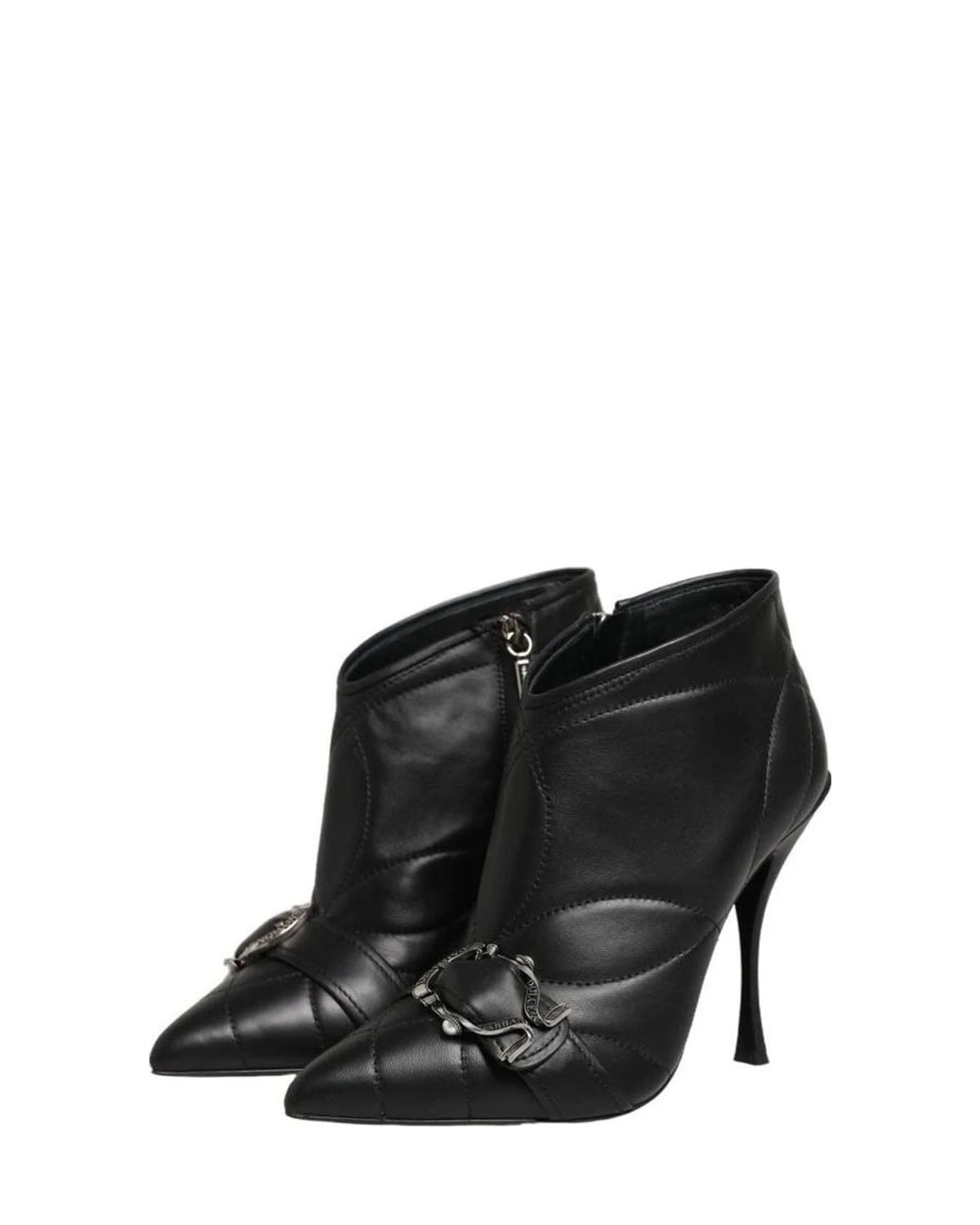 Dolce & Gabbana Black Devotion Quilted Buckled Boots Shoes Glam Steals