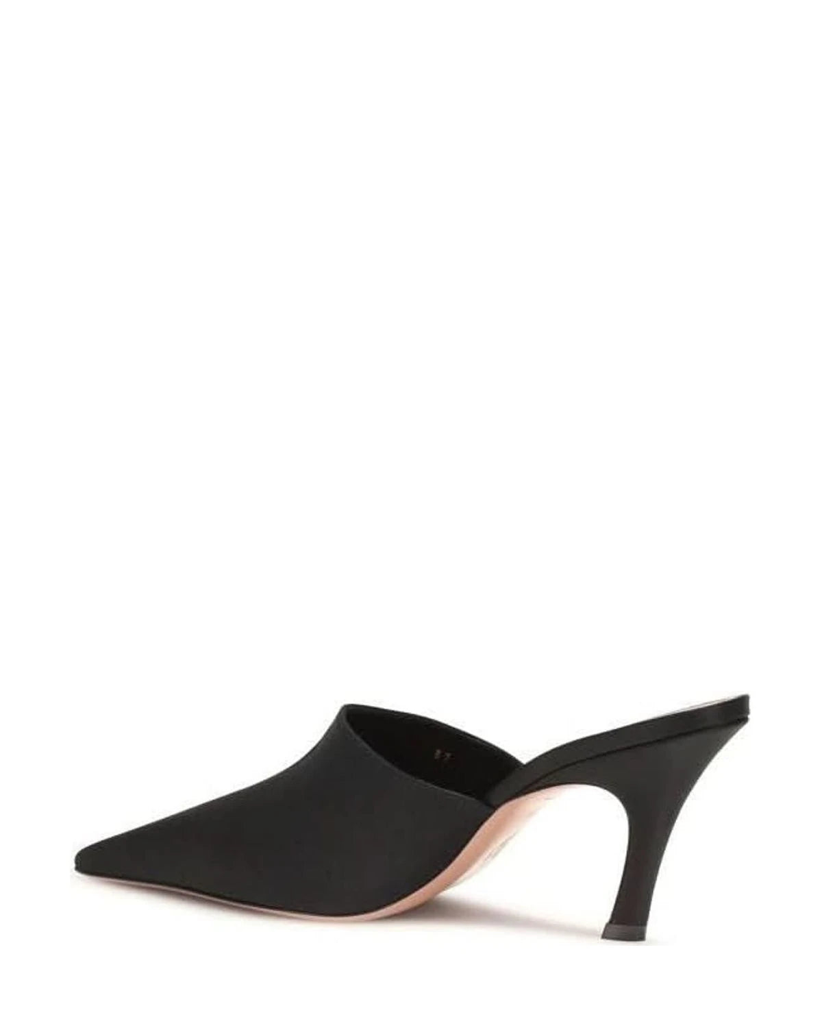 Amina Muaddi Black Silk Sandals 