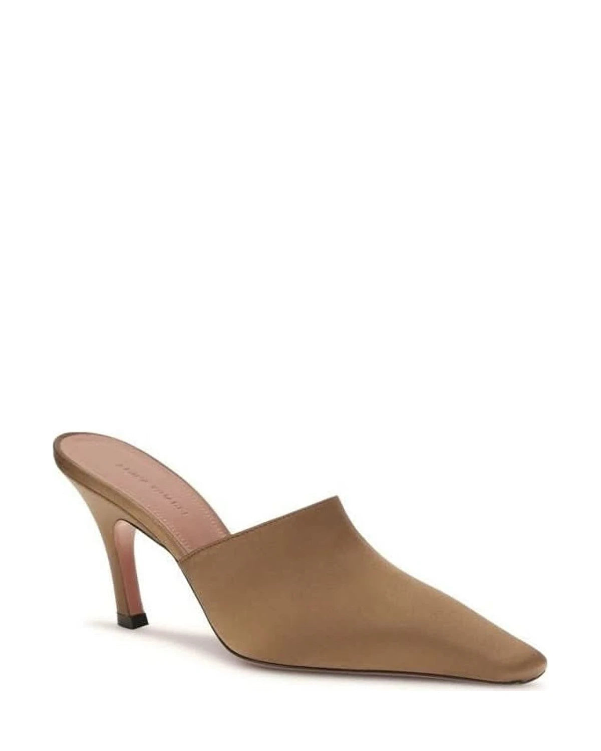 Amina Muaddi Brown Silk Sandals 