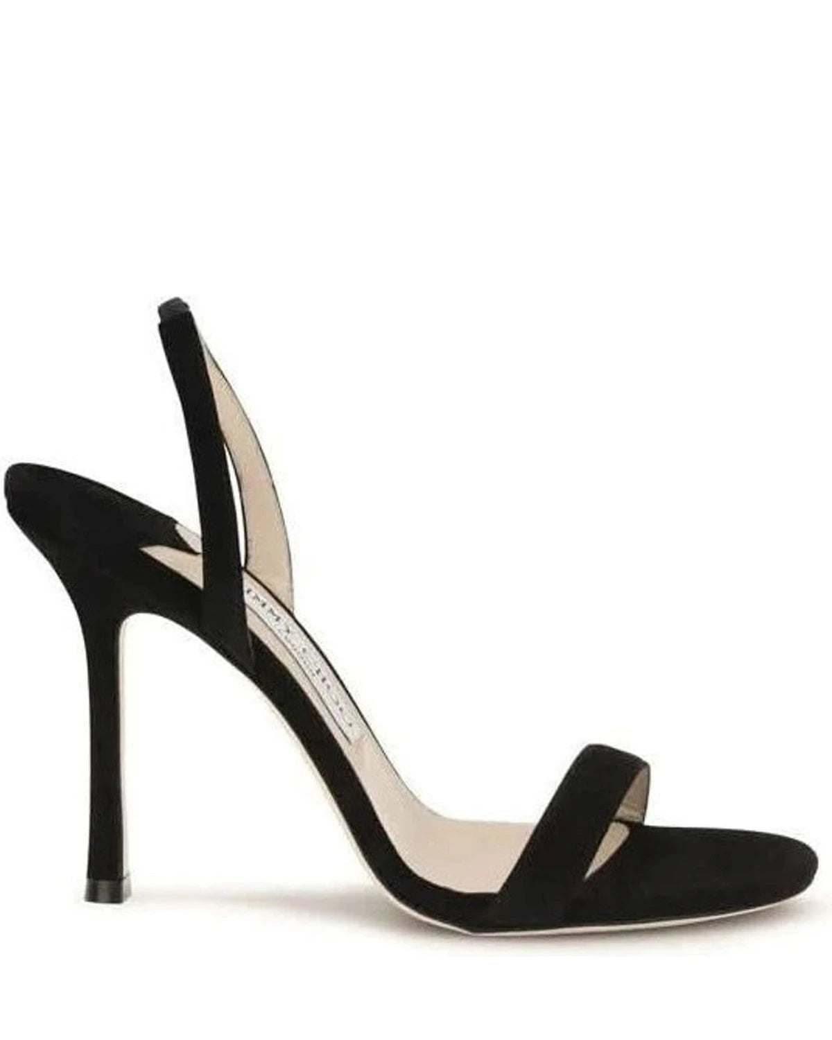 Jimmy Choo Black Leather Calf Bos Taurus Stiletto Heel Sandals Glam Steals