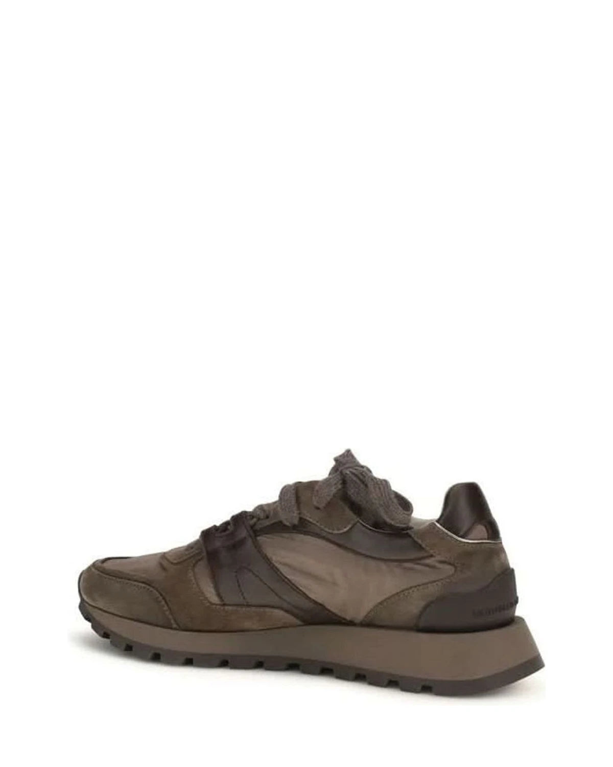 Brunello Cucinelli Brown Leather Calf Bos Taurus Athletic Sneakers Glam Steals