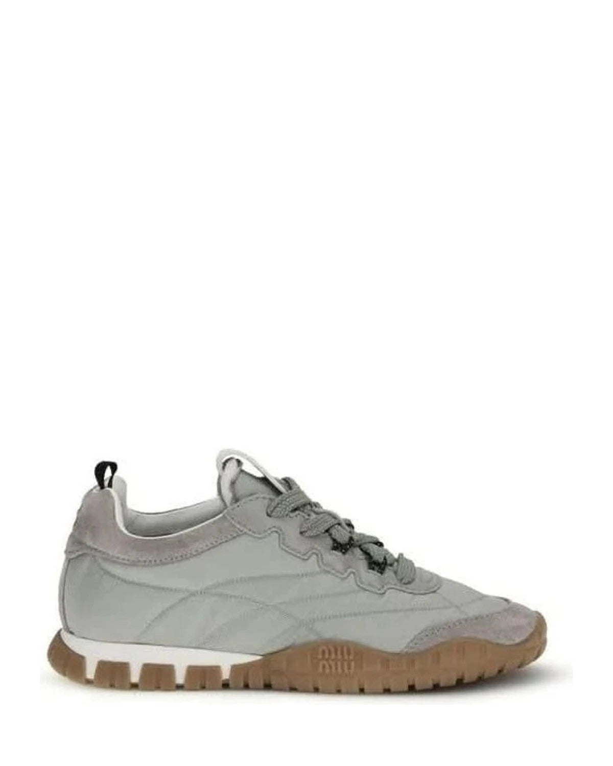 Miu Miu Gray Recycled Polyamide Athletic Sneakers Glam Steals