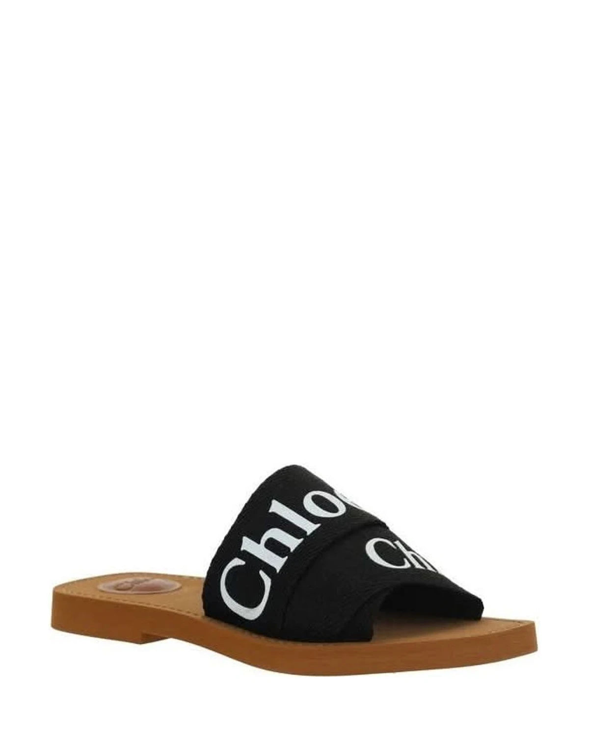 Chloé Black Linen Flat Sandals Glam Steals