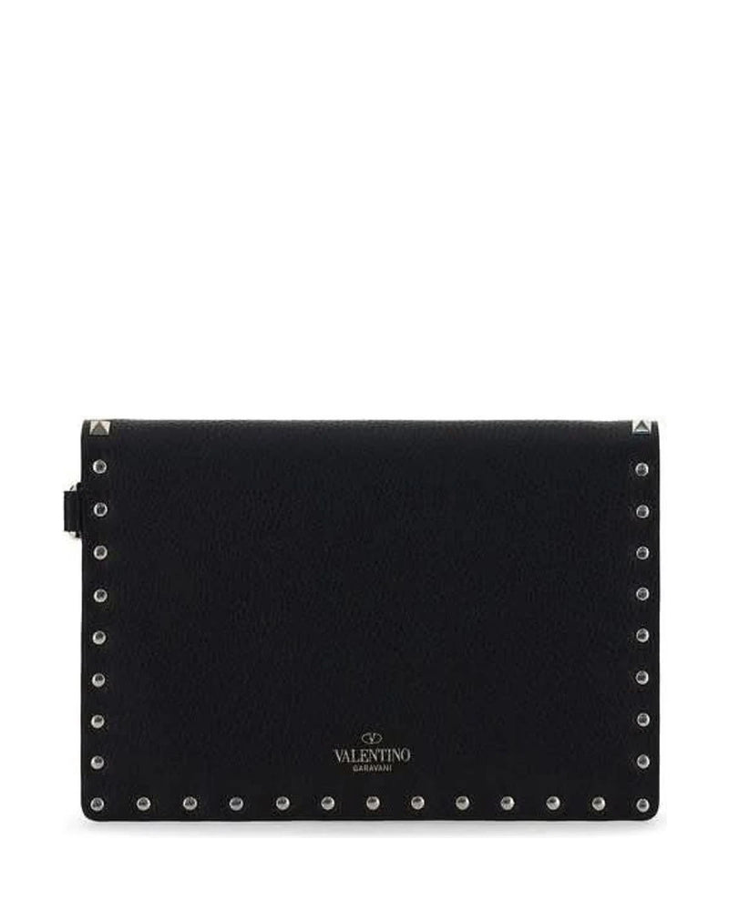Valentino Garavani Black Leather Calf Bos Taurus Wallet Glam Steals