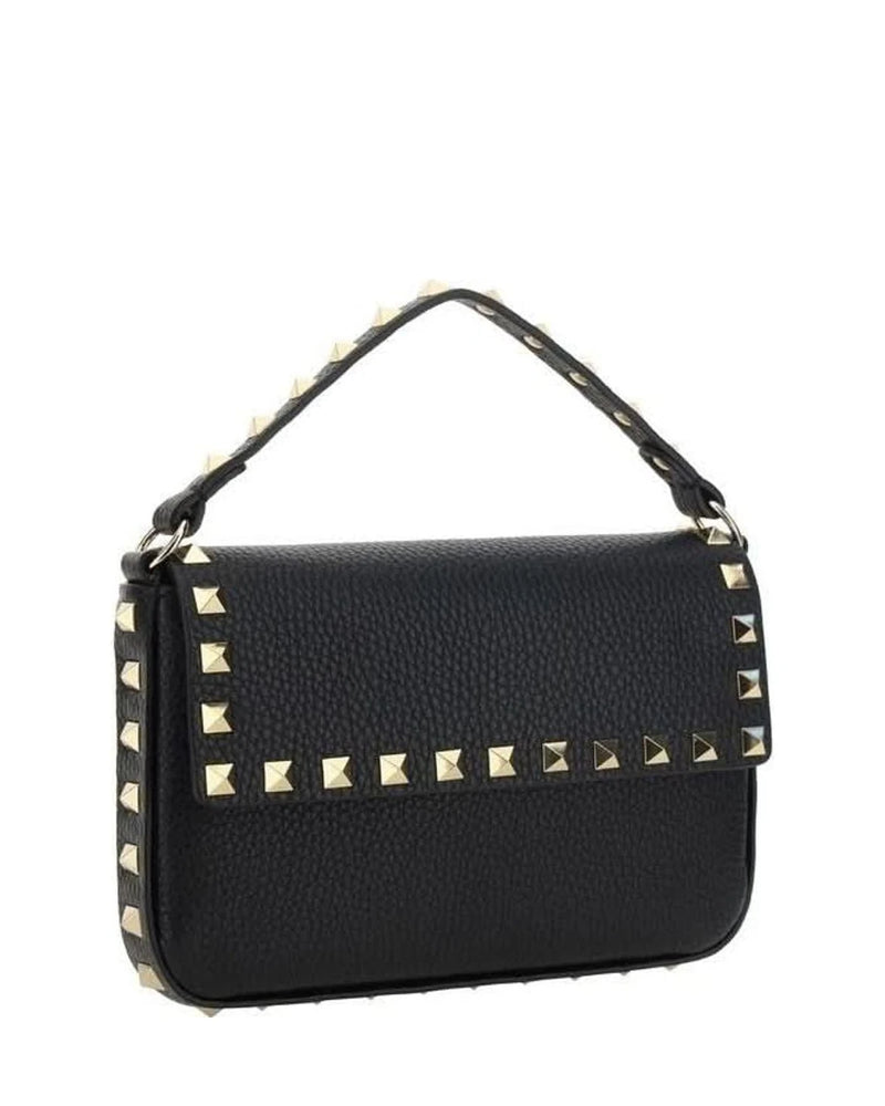 Valentino Garavani Black Leather Calf Bos Taurus Shoulder Bag Glam Steals