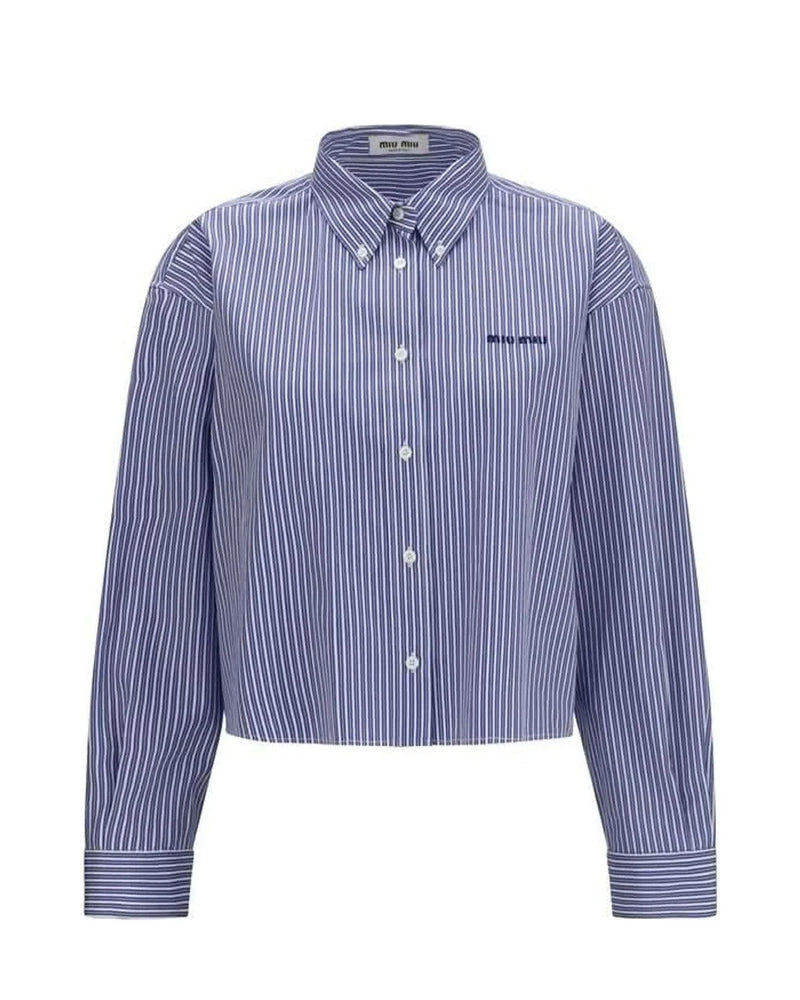 Miu Miu Dress Shirt in blue, Cotton