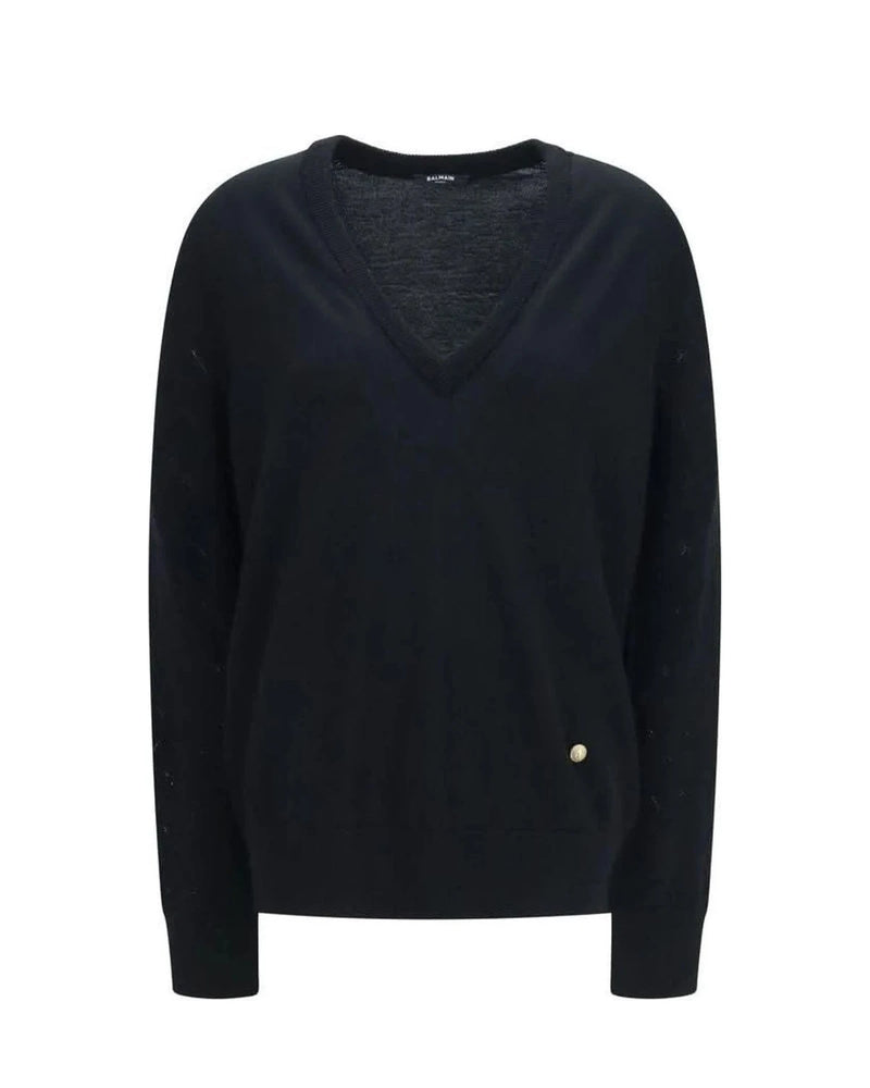 Balmain Sweater in black, Merino Wool