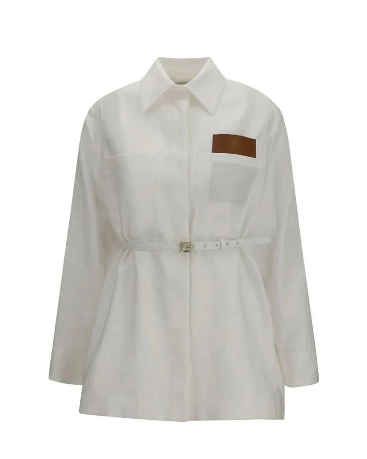 Fendi Bolero Jacket in white, Linen