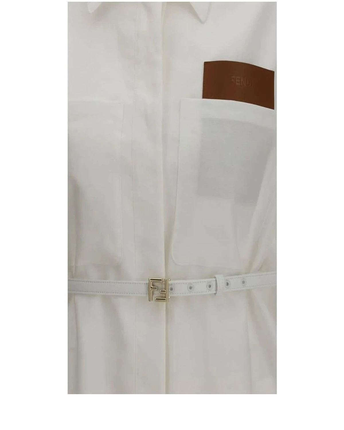 Fendi Bolero Jacket in white, Linen — view 3