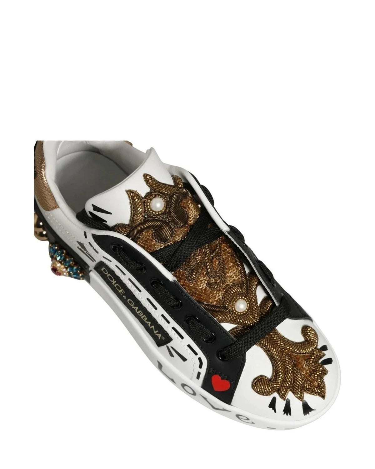 Dolce & Gabbana Portofino White Sneakers 